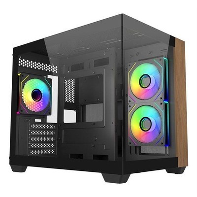 Cooler Master Elite 481 Holz Mini Tower schwarz