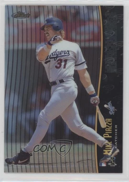 1998 Topps Finest Mystery Finest Series 1 Mike Piazza #M9 HOF - Image 2 of 2