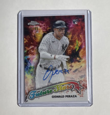 Topps Chrome Logofractor Green Refractor Oswald Peraza RC #FS-6 /99 Yankees