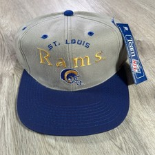 VTG St Louis Rams Snapback Hat NWT NFL Football Drew Pearson Beige Blue Cap