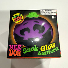 Nee Doh Jack-Glow Lantern Glow-in-the-Dark Squeeze Toy Purple MPN 26090YP