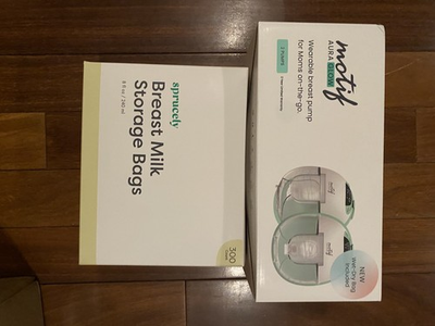 #ad #ad Motif Aura Glow Wearable Breast Pump Sprucely 300 Breast Milk Storage Bags NEW $85.00
