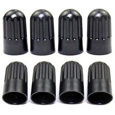 8 Pack Black Plastic Tire Valve Stem Caps Universal Long Air Valve Covers Black