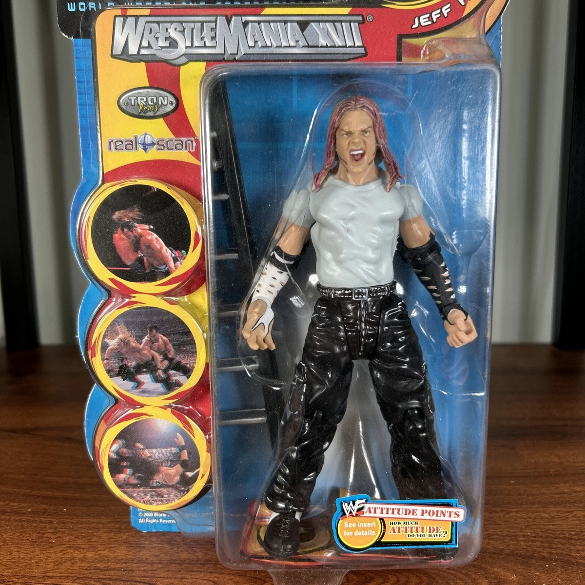WWE WWF Jakks JEFF HARDY Action Figure Wrestlemania XVII Rebellion