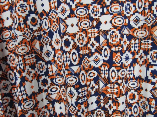 Lularoe Women's Maxi Navy Blue, Orange & White Skirt Size XS NWT - Picture 2 of 3