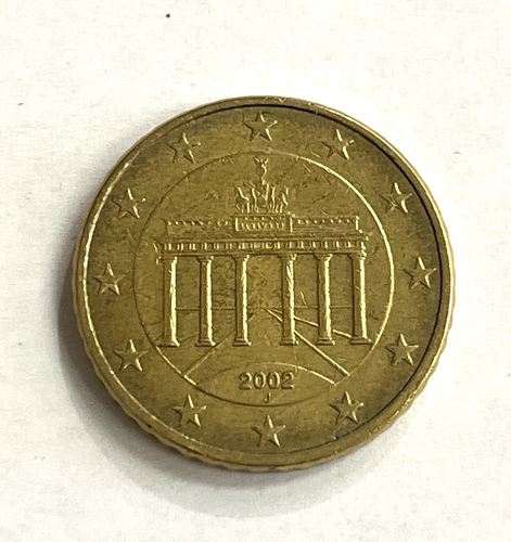 2002 GERMANY 50 EURO CENT WITH LETTER J