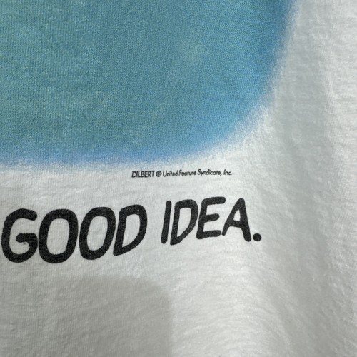 Vintage Dilbert Casual Day Work Office Funny T Shirt Large USA Naked White - Picture 13 of 20