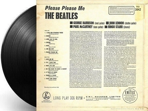 THE BEATLES Please Please Me Vinyl Record Album LP Parlophone 1969 Stereo & Rock - Picture 6 of 6