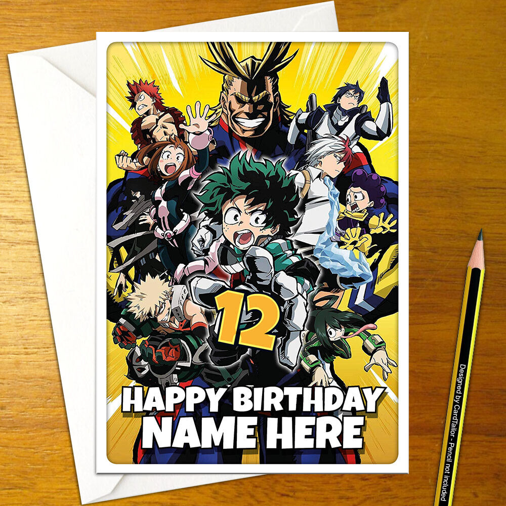 This item is unavailable -   My hero academia, Anime style, Birthday  cards for her