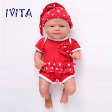 IVITA 14'' Unpainted Silicone Reborn Baby Girl Newborn Weaky Blank Silicone Doll