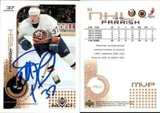 Mark Parrish Signed 2002-03 Upper Deck MVP #113 Card New York Islanders Auto AU