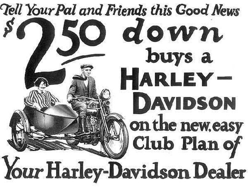 Old Time Harley Davidson Dealer CLASSIC Early Vintage Ad Rare Collectible Item