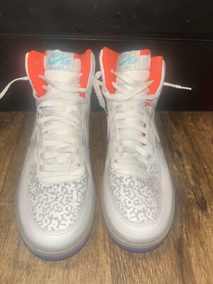 Nike Air Force 1 High Men's Size 8 US White Wolf Grey Purple Venom