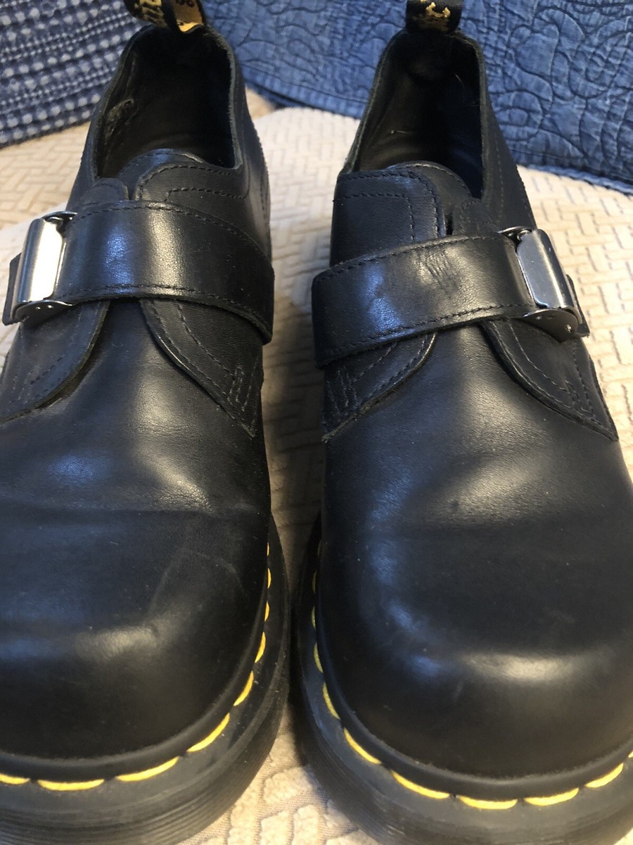 EUC Dr. Martens Velcro buckle Oxford Black men’s size 7 Dr Martens Buckled Shoes Black Platform 9 US 7 UK EUC | eBay main image 3
