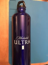 25 Oz New Water aluminum Michelob Ultra Deep Blue Bottle Sport Screw Cap