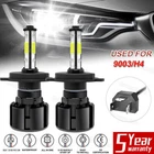 9003 H4 LED Headlight Bulbs Kit 10000W 1000000LM Hi/Low Beam Super Bright White