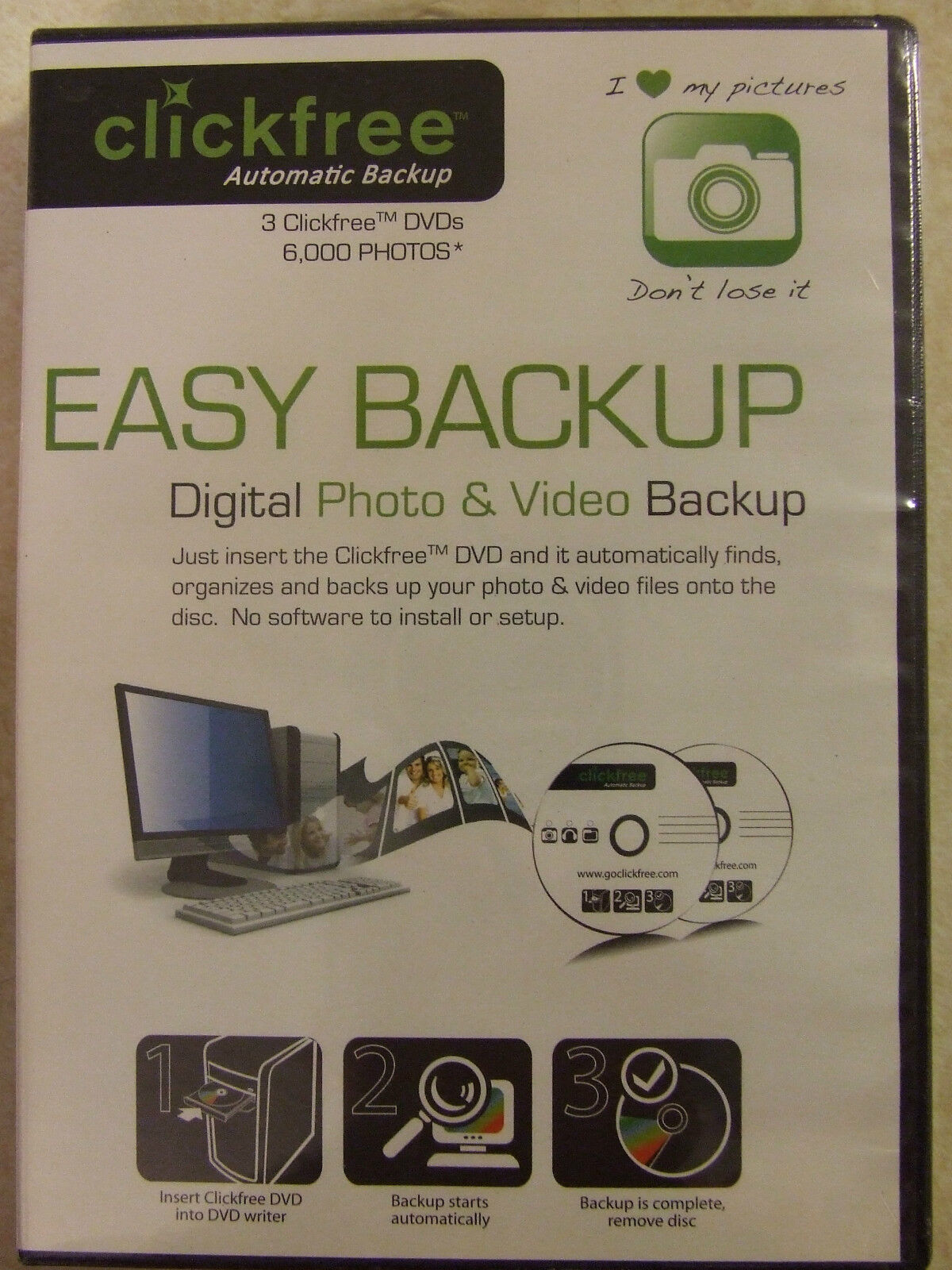 EASY BACKUP - DIGITAL PHOTO & VIDEO BACKUP by Clickfree Automatic Backup