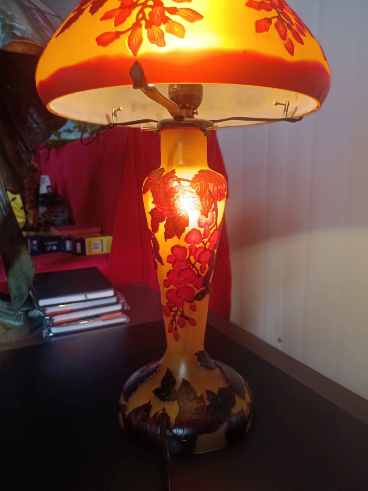 Emile Galle’Art Glass Desk lamp eBay