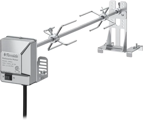 TURBRO Stainless Steel Rotisserie Kit for Most Gas Grills, 4W Electric Motor