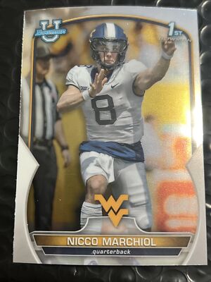 2022 Bowman Chrome University NICCO MARCHIOL 1ST WVU