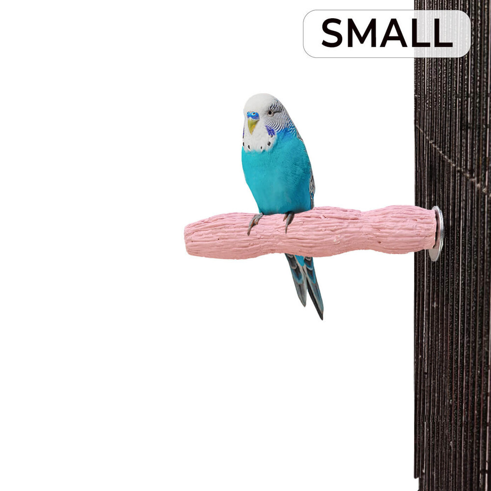 Wavy Calcium Edible Parrot Perch for Bird Cages - Small