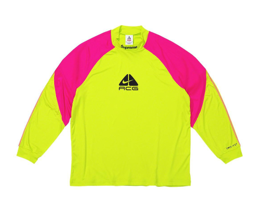 Supreme Nike ACG Jersey Pale Green L/S T-Shirt Pink Men's Supreme Nike ACG Jersey Pale Green L/S T-Shirt Pink Men's