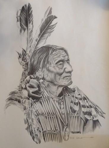 4 Bob Dale Native American Indian Prints Crazy Bear, Red Shirt, Black Foot, Cow - Picture 11 of 14