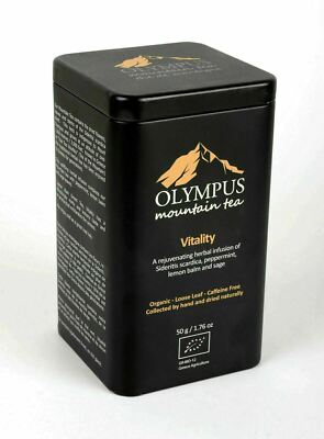 Vitality OLYMPUS Mountain Tea. Organic Tea Herb Mix of: Greek Mountain Tea (Side