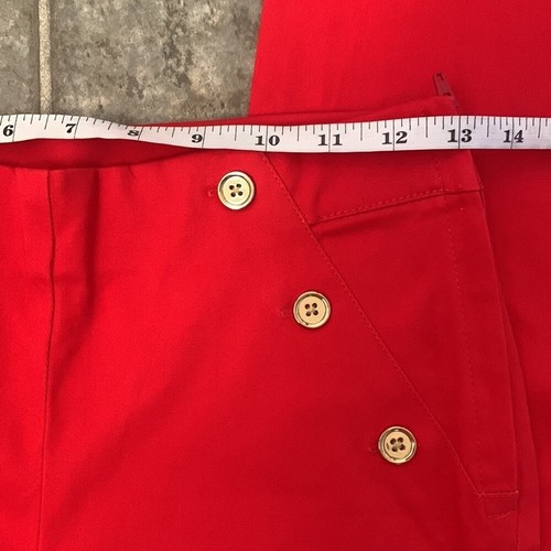 NWOT Janie and Jack kids girls red Buttoned pants size 12 - Picture 10 of 12