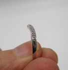 14K White Gold 21 Diamond Pave Chevron Ring Size 7 — photo 8