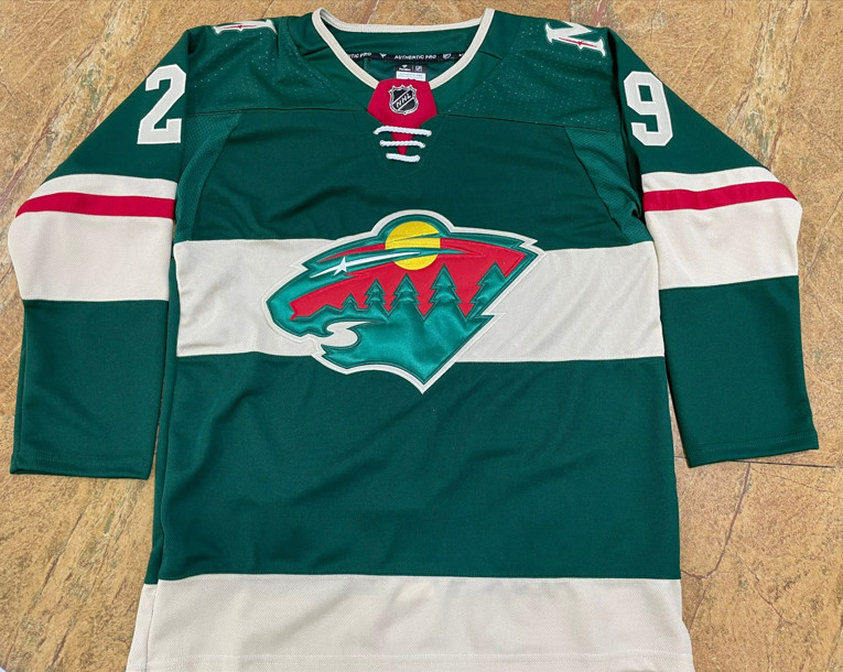 Men's Marc-Andre Fleury #29 Green Minnesota Wild Breakaway MEN ALL Stitched Size
