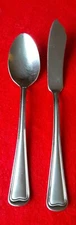 GORHAM Stainless Silverware Flatware MONET FROSTED TEASPOON BUTTER KNIFE Lot 2