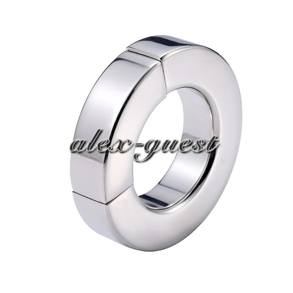 Men Ball Stretcher Weight Heavy Magnetic Stainless Steel Scrotum Ring Bondage SM
