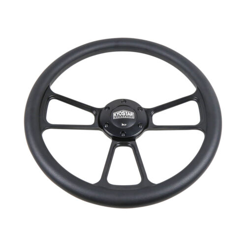 NUOVO 14" Volante Billet Vero Legno Mogano/Pelle Nera Mezzo Rivetto Avvolgente - Foto 74 di 125
