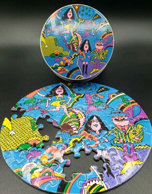 Vtg 1970 Springbok Mini Puzzle Psychedelic Mother Goose ''Jack & Jill'' 7'' PZL9074