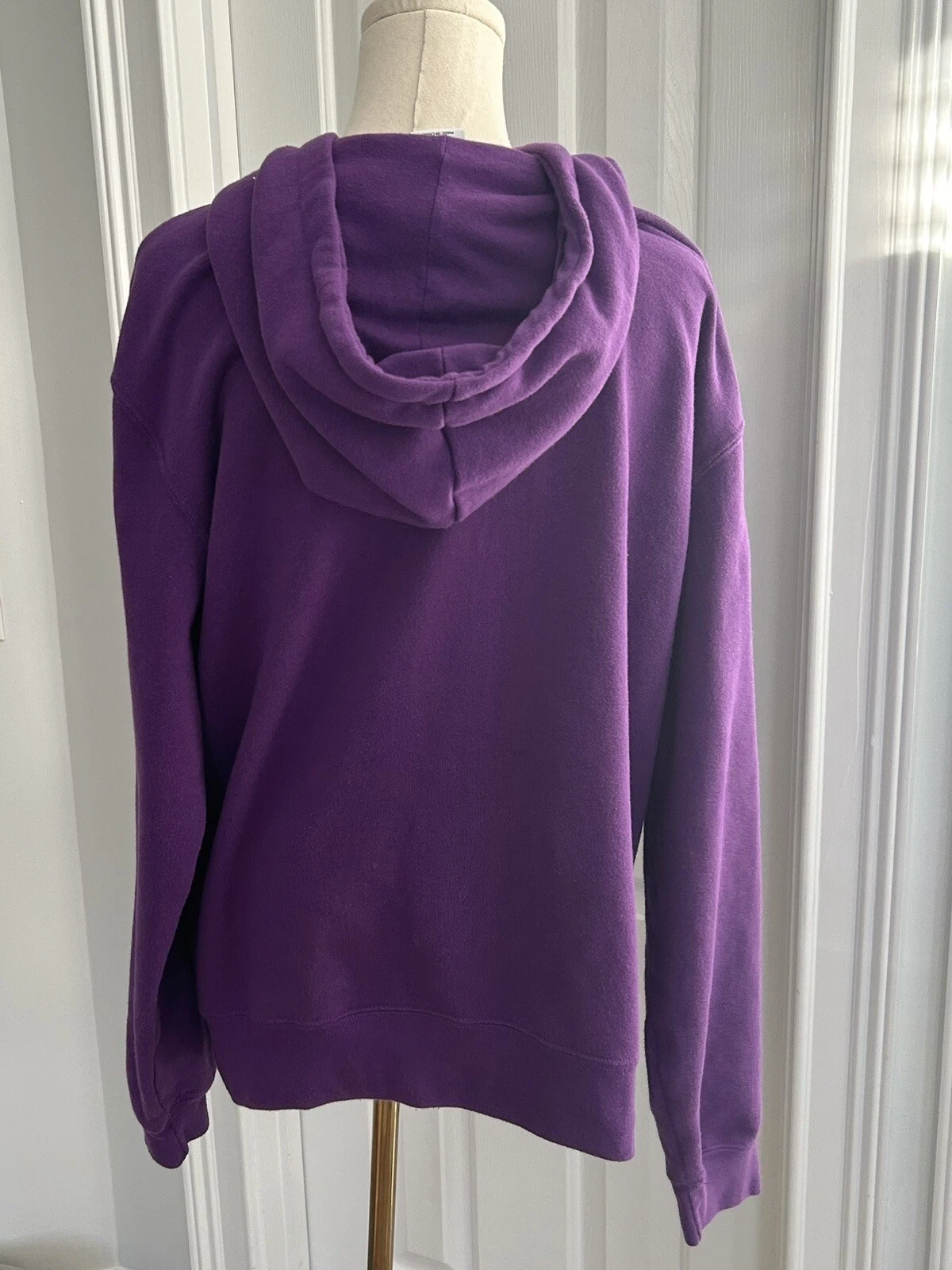 VETEMENTS Felpa con cappuccio LSU nuova con etichette taglia M viola