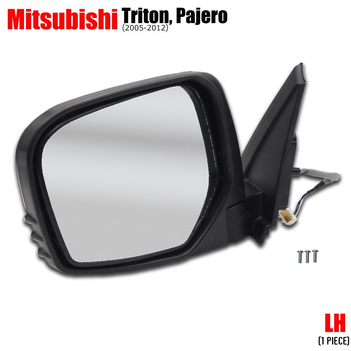 Left Chrome Electric Power Door Mirror Fits Mitsubishi