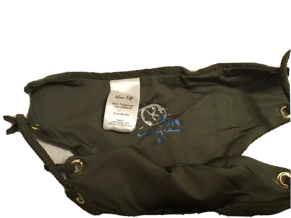 Parte inferior de bikini Blue Life 166639 para mujer con cuerda escasa traje de baño helecho talla mediana Foto 3 de 3