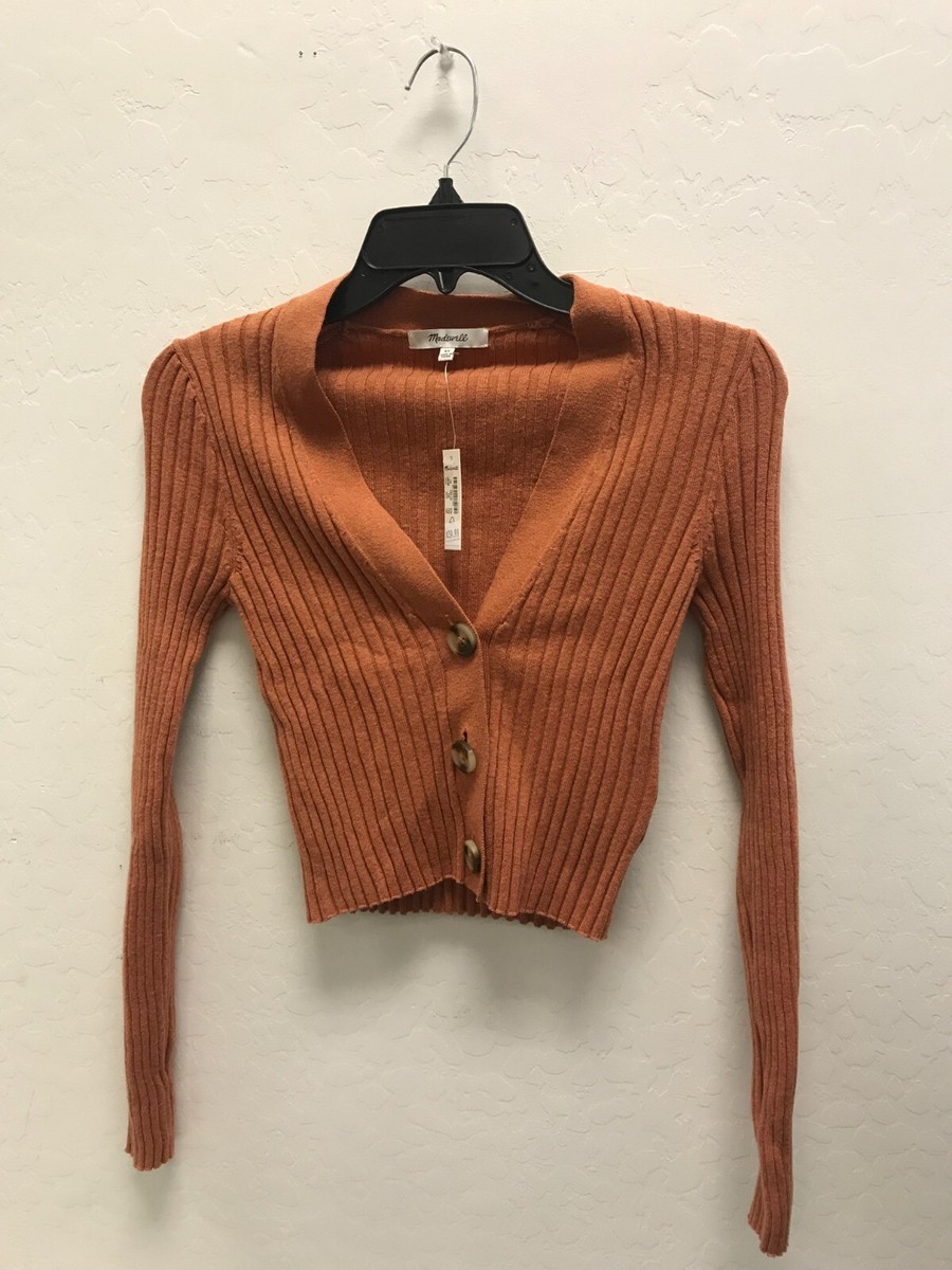 MADEWELL Women's Brenville Crop Cardigan Sweater XSmall NC687