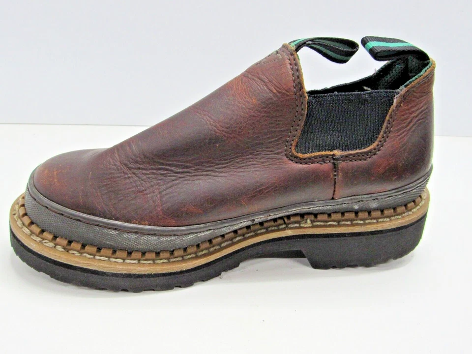 Zapatos Georgia Boot Giant Romeo GR362 para mujer 6 W cuero marrón trabajo sin cordones #EO Foto 4 de 4