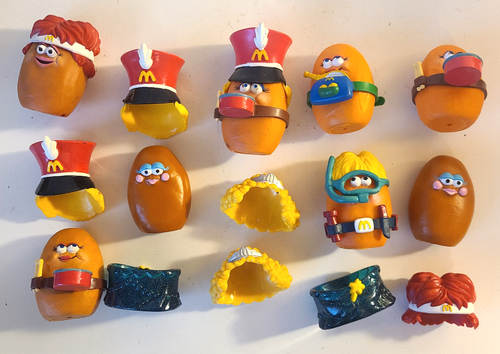 Lot of 8 McDonald's 1988 1996 McNugget Buddies Adult Happy Meal Toys