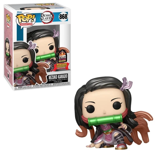 Funko Pop Demon Slayer : Nezuko Kamado Metallic LACC Exclusive 2022 W/ PROTECTOR