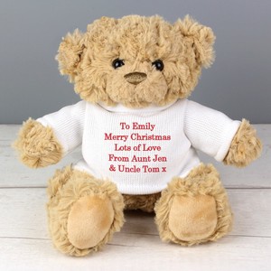 personalised 1st christmas teddy