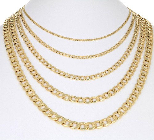 Italian Cuban Link Curb Chain Necklace 