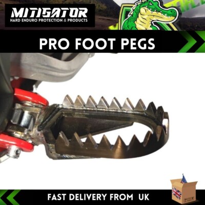 Foot Pegs Stainless Steel  Fits Beta RR 2020-2024 -5mm Offset