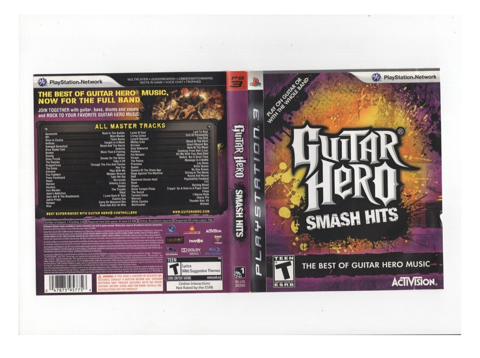 In Stock Now!) Guitar Hero Smash Hits Guitar Game for PS2 + 2 x Wireless  Power X Ten Frets Guitar Controller for PS2