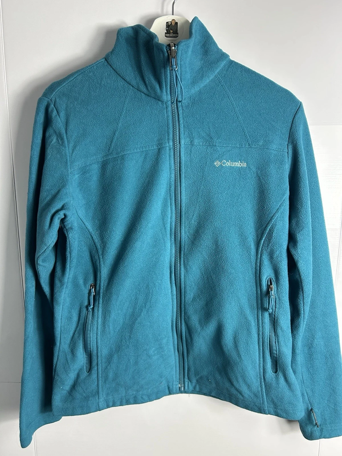 Columbia Full Zip Fleece Jacket Blue Mens Medium Outdoor Casual