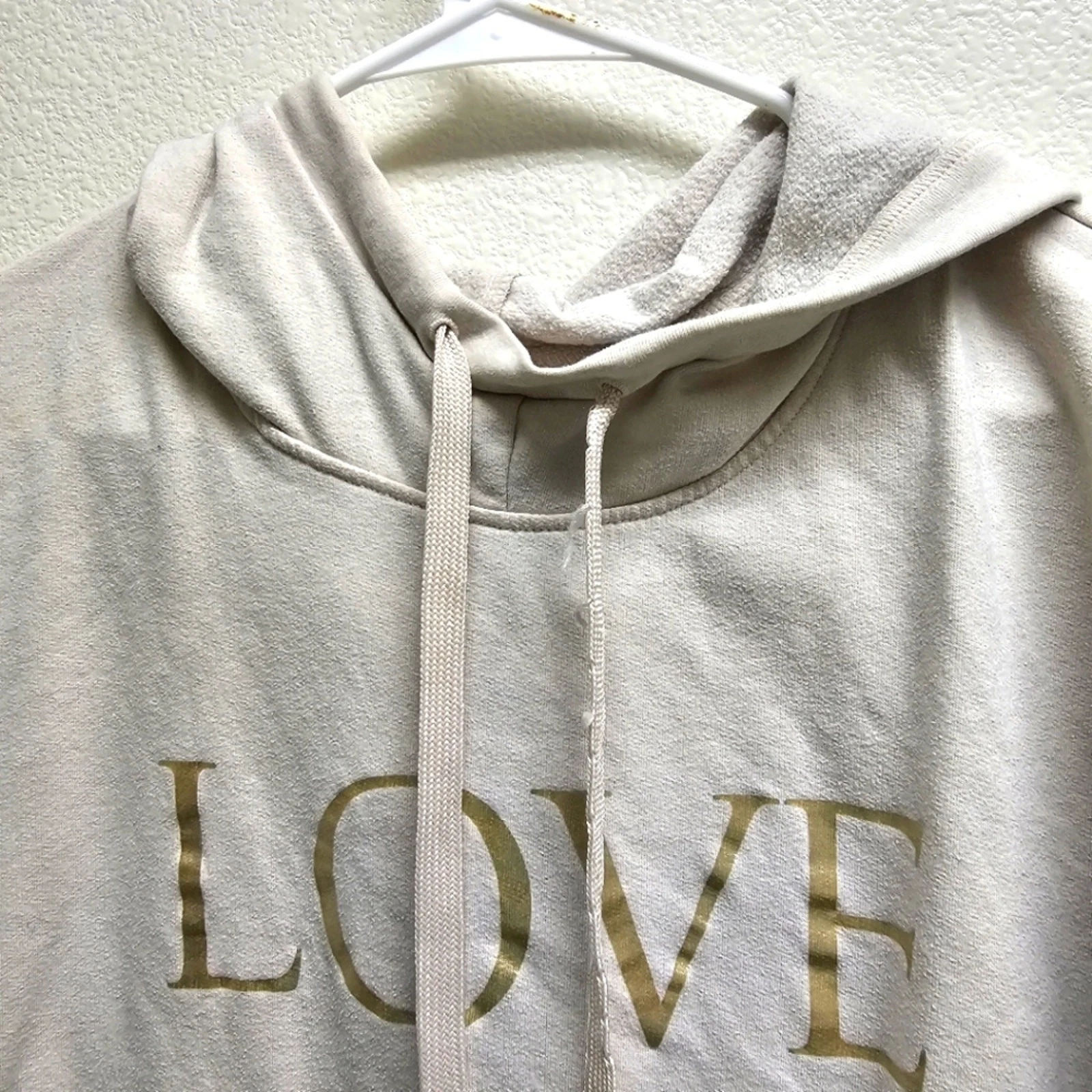 UNDERCOVER Felpa con cappuccio oversize Victoria's Secret grigio chiaro Love taglia Large