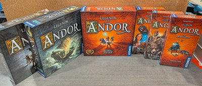 Legends of Andor Core / Base w/ 5 Expansions - Kosmos Board Game Complete Nice!