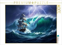 Calvendo Puzzle The Wrath Of The Ocean | 1000 Pieces, Finished Size 25.2 × 18.9